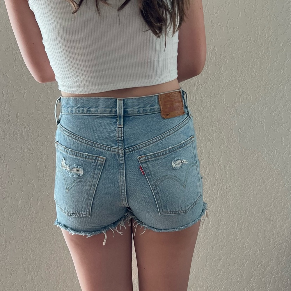 501 Levi Jean shorts great condition bottom - Picture 12 of 13